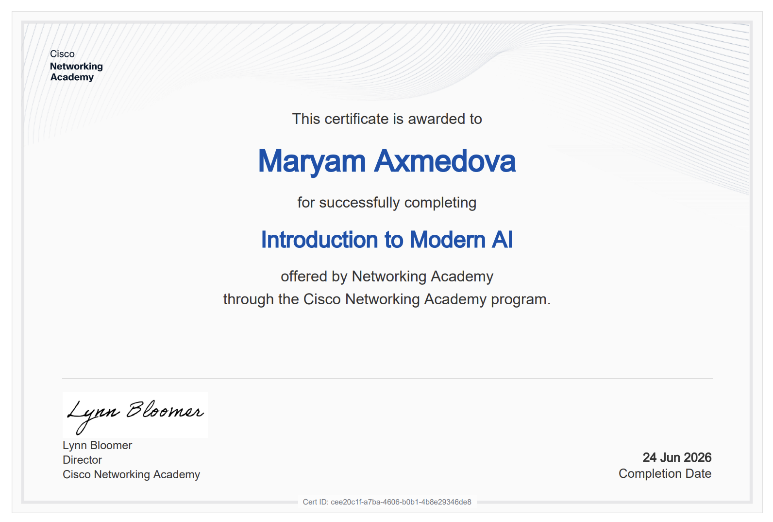 Certificate 2